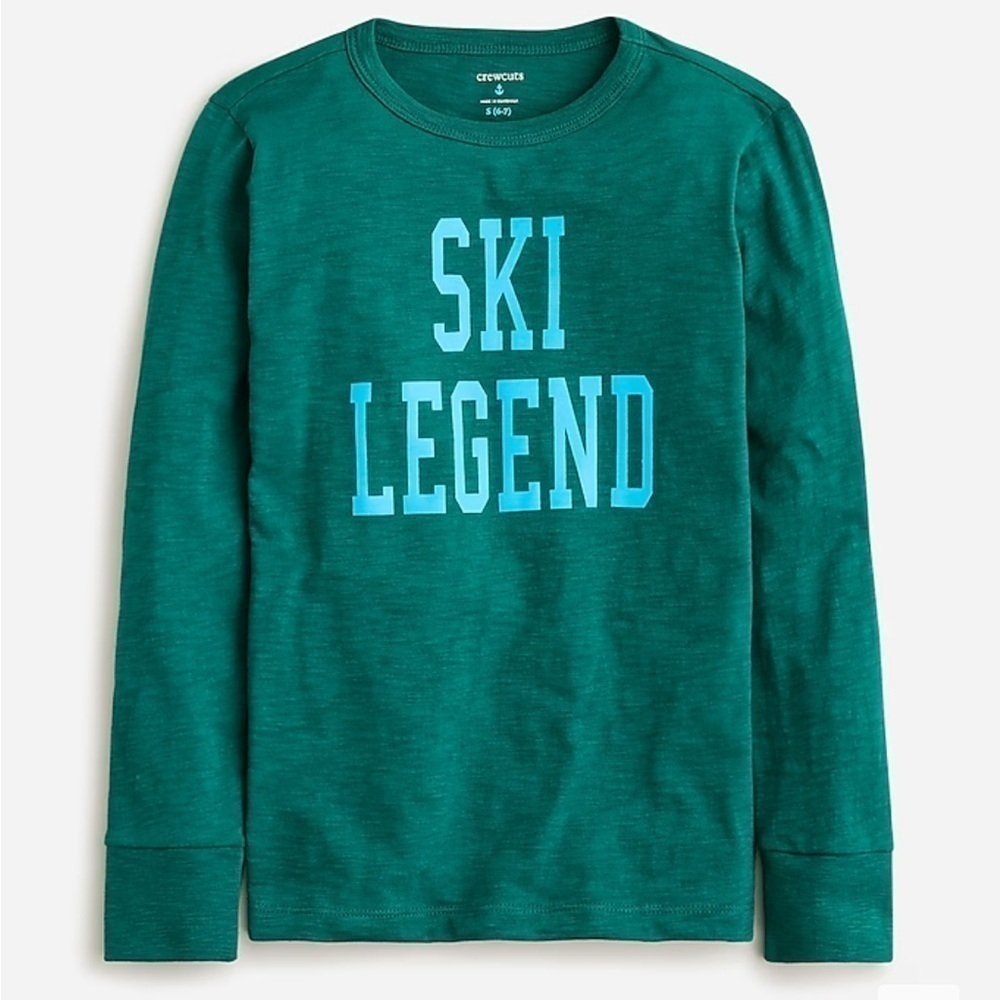 J crew Kids' long-sleeve "ski legend" graphic T-shirt